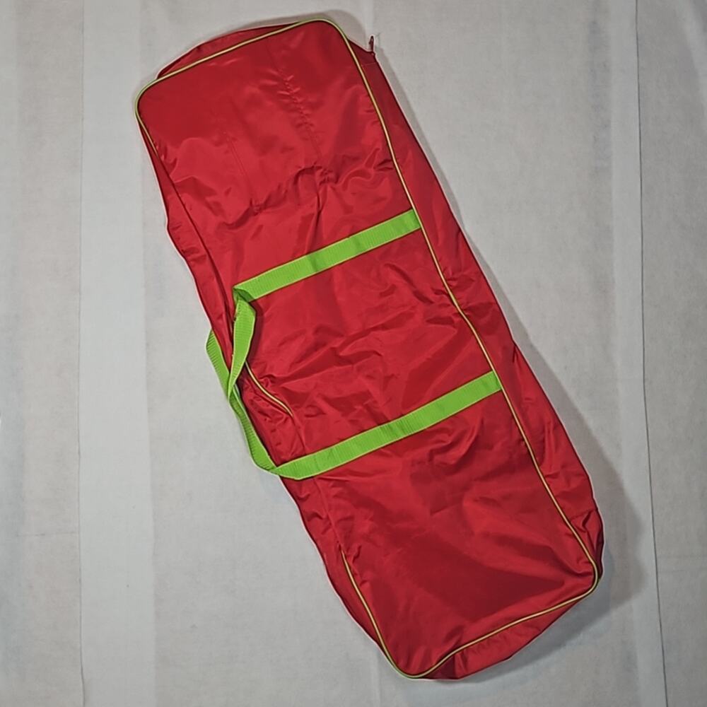 Red & Green Christmas Gift Wrap Organizer Bag - Holiday Wrapping Paper Storage